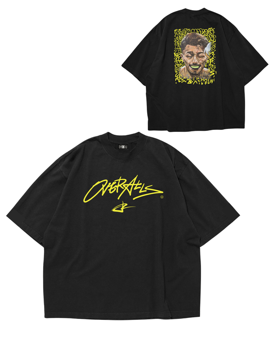 数量限定】 JUNTO NAKATANI × OVER ALLs T-shirt 『 THE 』 (Black x